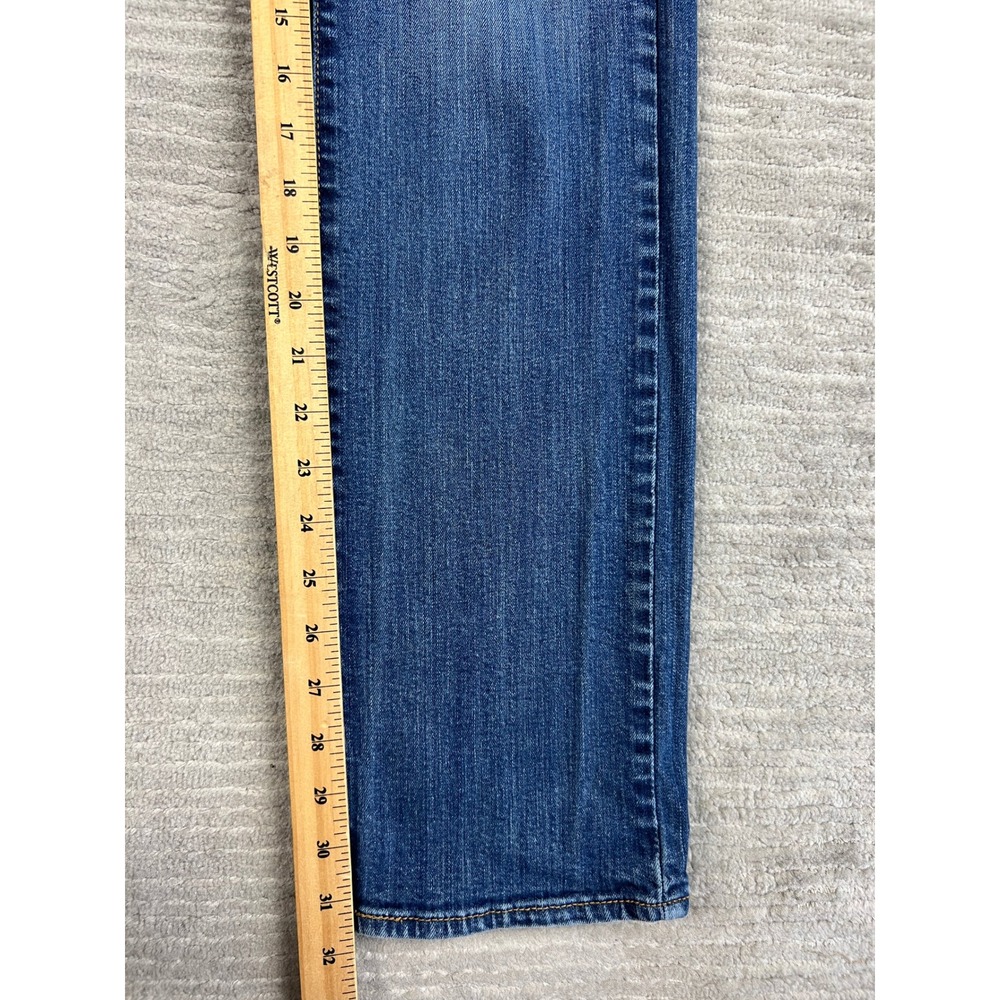 Levi's Jeans Women 10 Blue 505 Straight Mid Rise Stretch WaterLess Denim - Picture 3 of 10